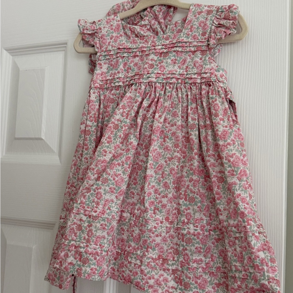 Edgehill Collection Floral Pink and Green Dress 9M